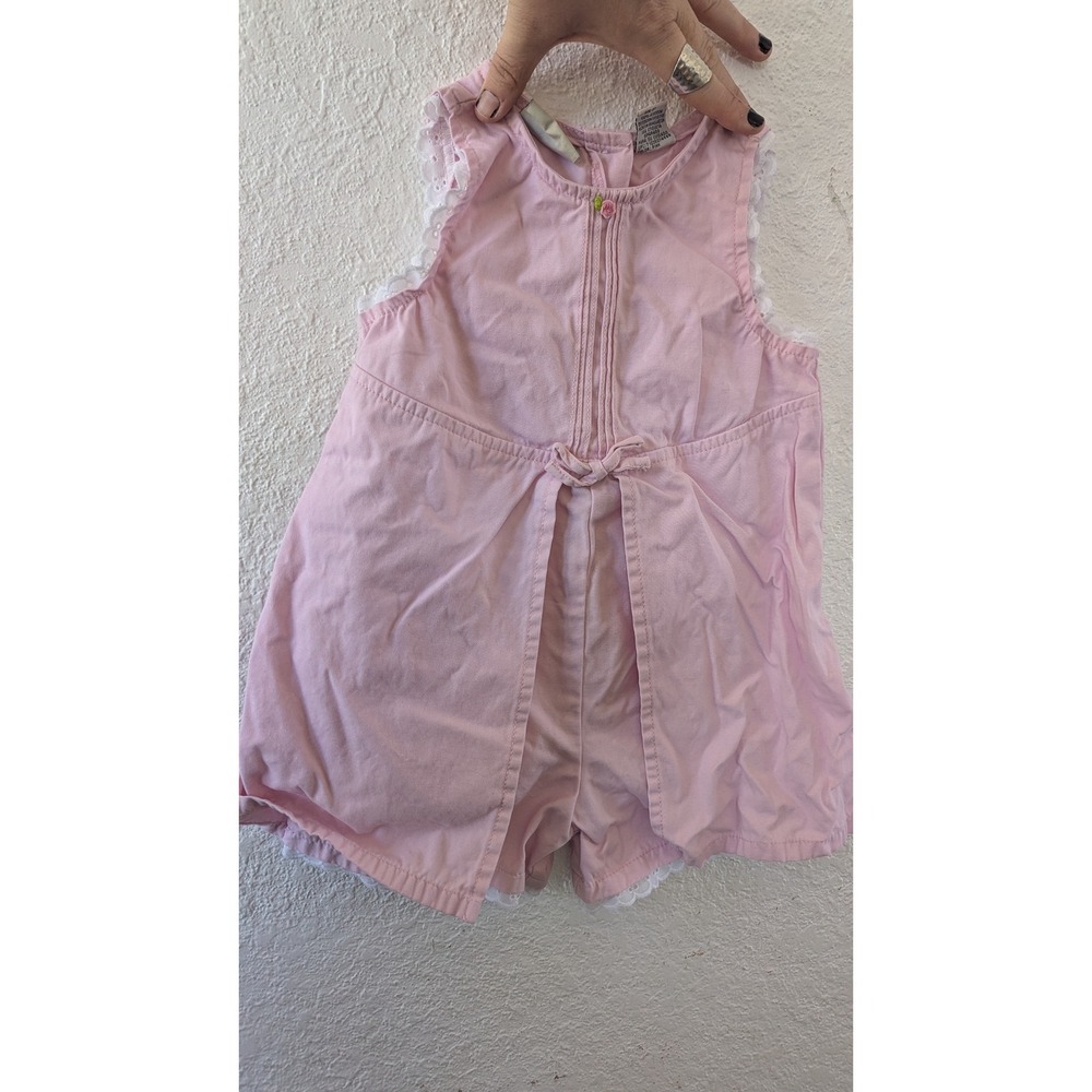 Faded Glory Pink Cotton Eyelet Lace Skort Romper Toddler Girls Size 3T
